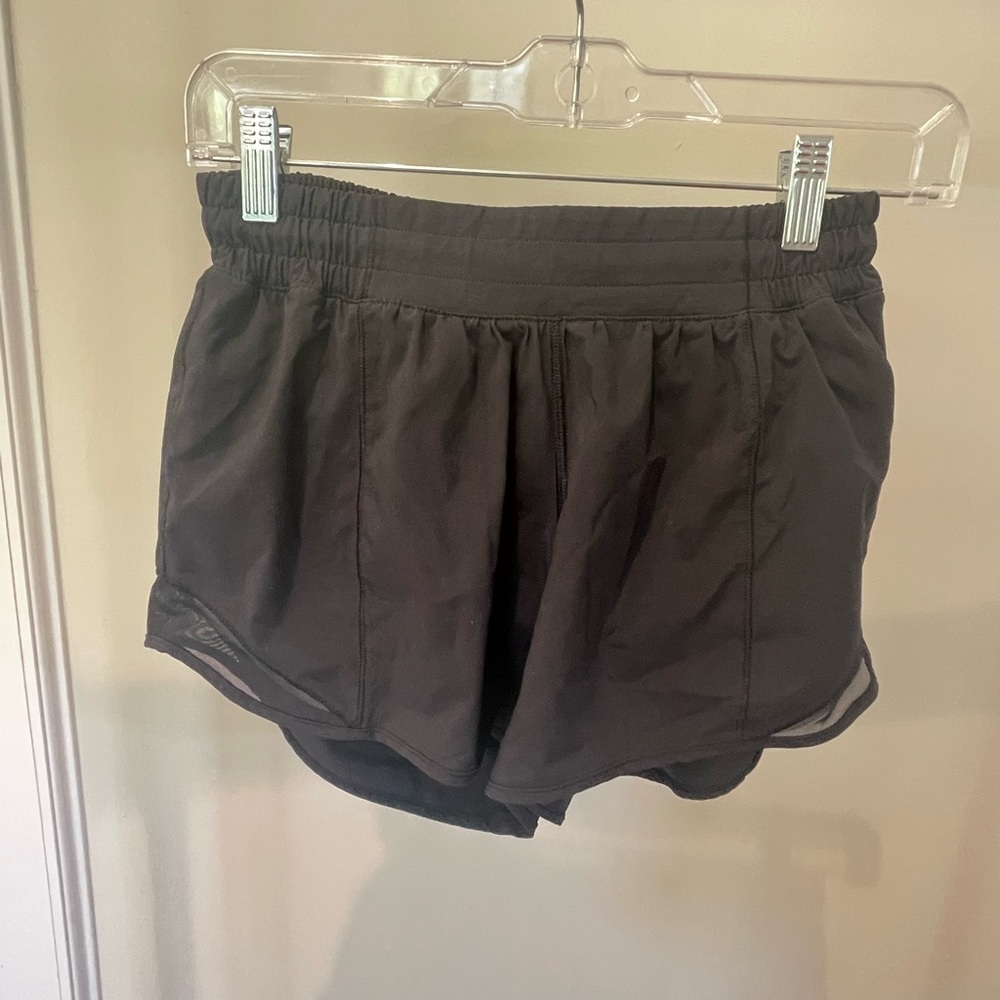 EUC Black Lululemon Hotty Hot 4” Shorts